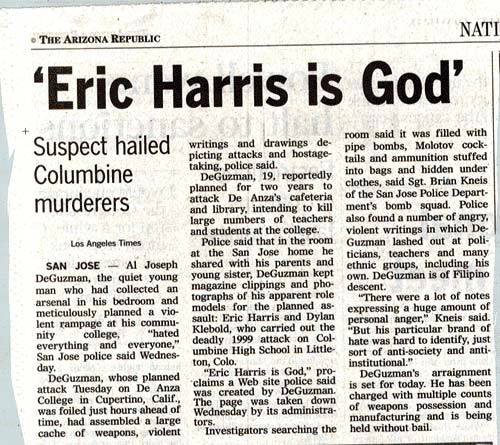 Al DeGuzman says: Eric Harris is God