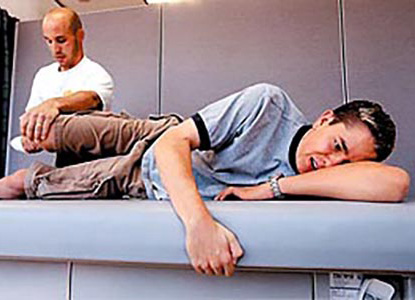 Patrick Ireland in physical therapy 1999