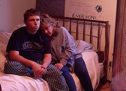 Mark Taylor and mother Donna 1999