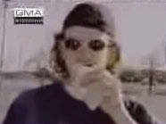 Dylan Klebold with a donut
