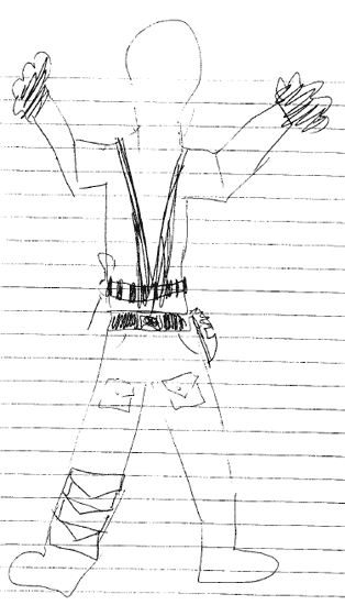 Another sketch of Dylan Klebold's outfit
